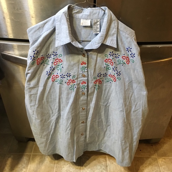 Ladies pre-iwned sz 20W Denim shirt - Picture 1 of 8